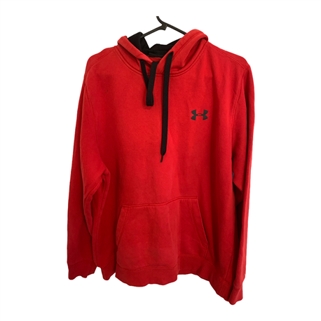 Under Armour Mens Red and Black Hoodie Size XL