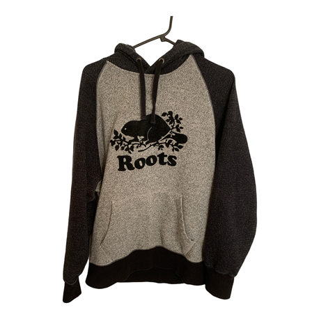 Roots Mens Grey Hoodie Size M