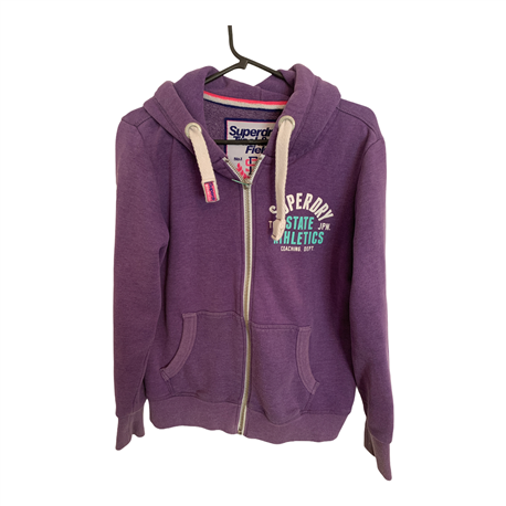 Superdry Womens Purple Hoodie Size Uk 16