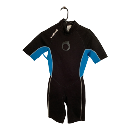 Tribord Mens Black and Blue Wetsuit Uk Size S