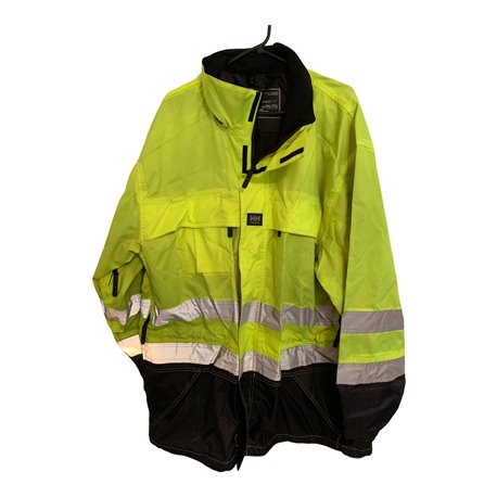 Helly Hansen Work Jacket Hi Vis Mens Yellow Coat Size XXL