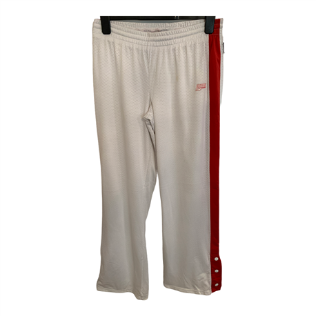 Puma Womens White and Red Tracksuit Trousers Uk Size Uk 12