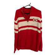 Tommy Hilfiger Red and White Mens Jumper Size XXL