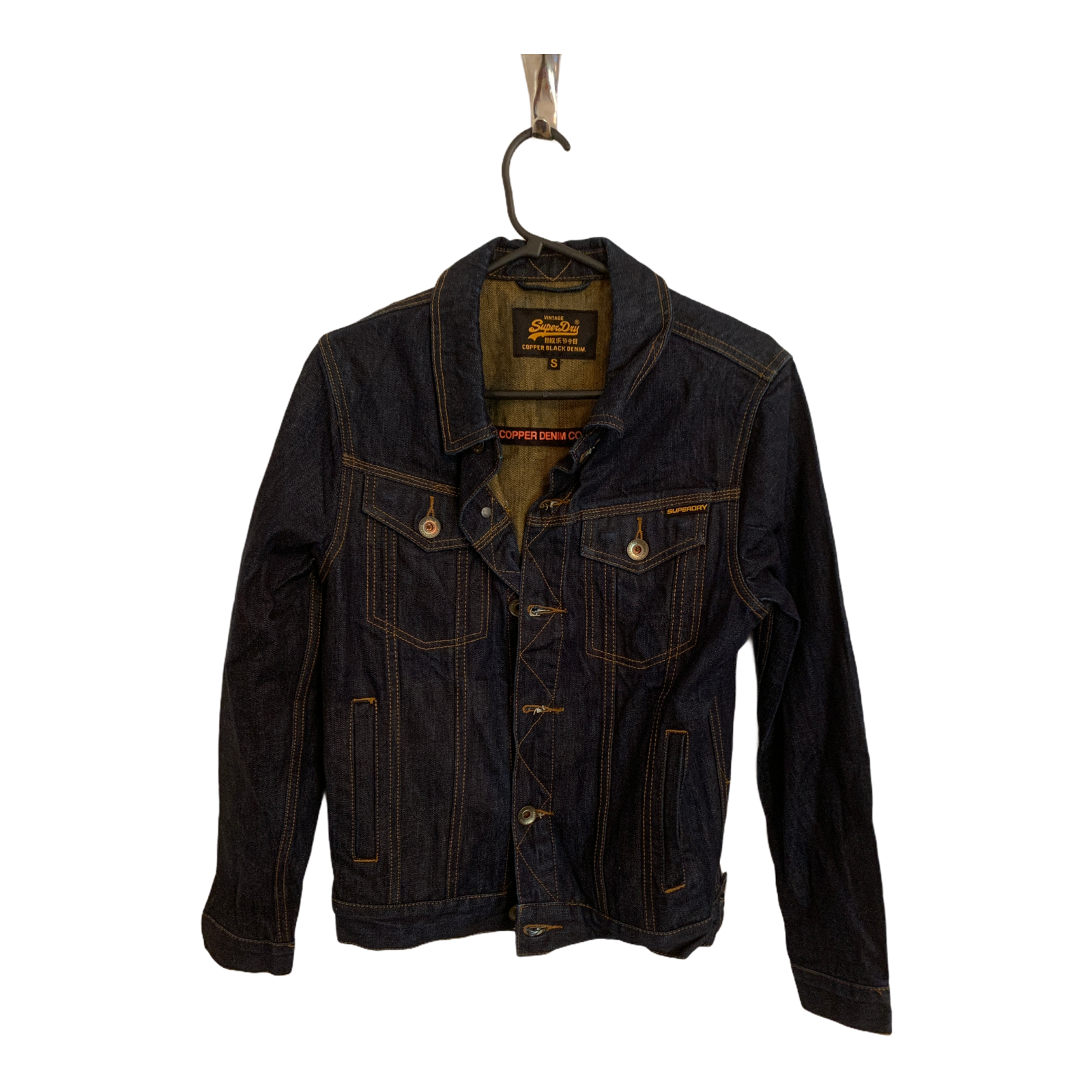 superdry copper black denim jacket