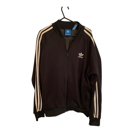 Adidas Mens Black Tracksuit Jacket Size L