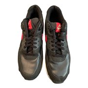 Nike Black and Red Air Max 90 Essential Mens Trainers Size Uk 8 537384-069