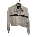 Nike Grey Air Cropped Womens Jumper Size M