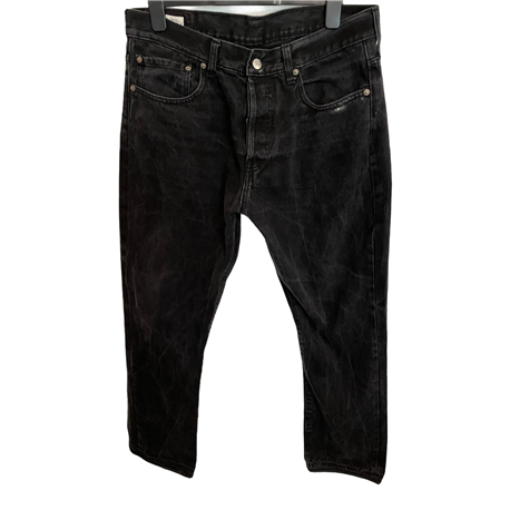 LEVI'S 501 Mens Black Denim Jeans W34 L30 - Spare parts