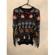 Pull&Bear Blue Christmas Jumper Mens Eur Size S