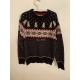 Fatface Blue Christmas Jumper Mens Uk Size M