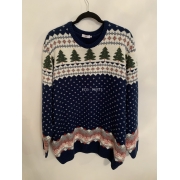 Cotton Traders Blue Christmas Jumper Mens Uk Size 3XL