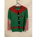 Peacocks Green Elf Christmas Jumper Mens Uk Size L